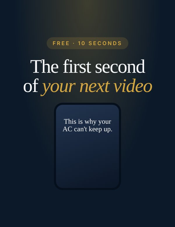 The first second of your next video